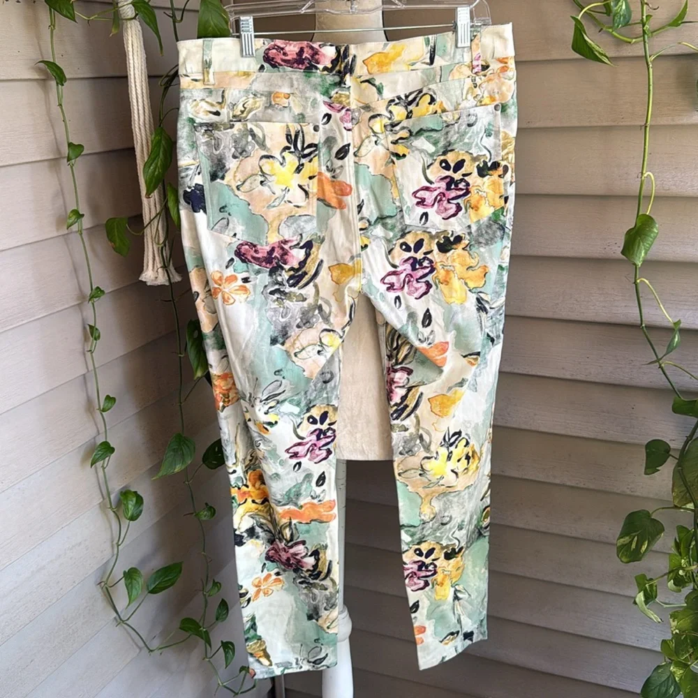 Peruvian Connection floral watercolor pant. - Picture 2 of 7